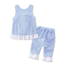 Sweet Girls Sleeveless Knot Back Design Vest And Pants