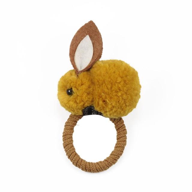 Fashion Cute Ball Rabbit Hair Ring Female Tie Rope Korean Elastic Rubber Hair Bands Bunny Hair Clip Children's Hair Accessories AExp
