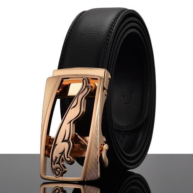 Fashion Designers Men Automatic Buckle Leather Luxury Belt-R-110cm-JadeMoghul Inc.