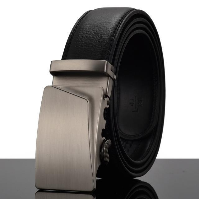 Fashion Designers Men Automatic Buckle Leather Luxury Belt-V-110cm-JadeMoghul Inc.
