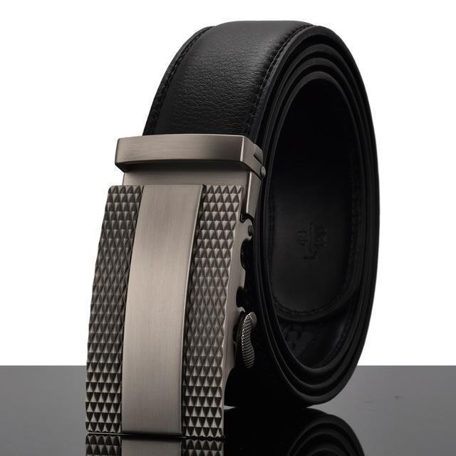 Fashion Designers Men Automatic Buckle Leather Luxury Belt-W-110cm-JadeMoghul Inc.
