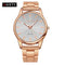 Fashion Gold Quartz Watch - Luxury Full Stainless Steel Ladies Dress Quartz Watch-Rose Gold-JadeMoghul Inc.