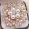 Fashion Gold Tone! High Quality Imitation Pearl And Crystals Flower Bouquet Brooch For Wedding Elegant Women Gift Brooch Pin-Gold-JadeMoghul Inc.