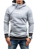 Fashion Hoodie For Men / Solid Zipper Hoodie-light Grey-M-JadeMoghul Inc.