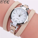 Fashion Luxury Leather Bracelet Watch - Quartz Watch - Casual Women Watch-beige-JadeMoghul Inc.