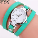 Fashion Luxury Leather Bracelet Watch - Quartz Watch - Casual Women Watch-green-JadeMoghul Inc.