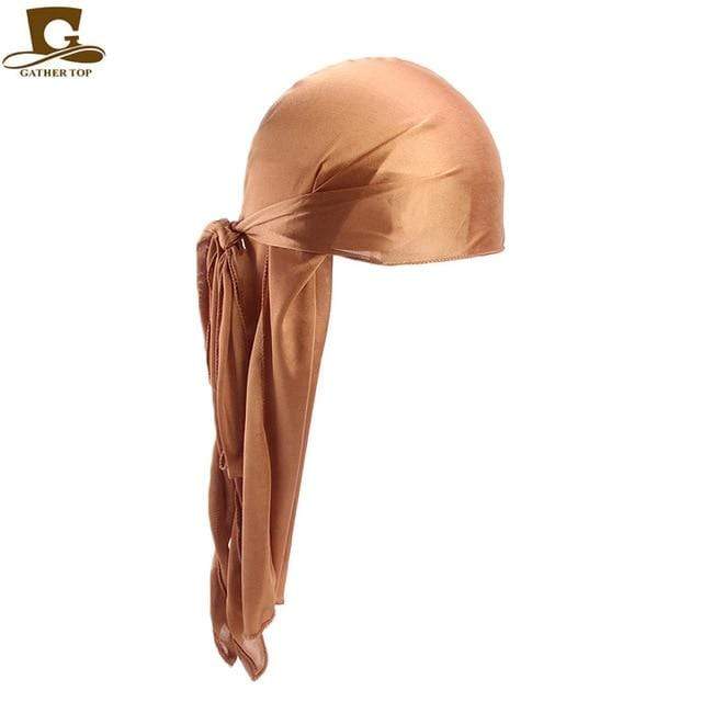 Fashion Men's Satin Durags Bandanna Turban Wigs Pirate Hat Men Silky Durag Headwear Headband AExp
