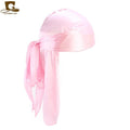 Fashion Men's Satin Durags Bandanna Turban Wigs Pirate Hat Men Silky Durag Headwear Headband AExp