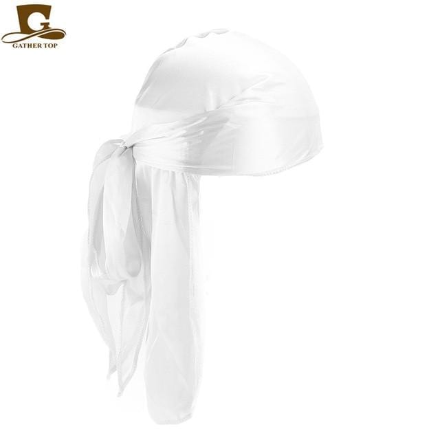 Fashion Men's Satin Durags Bandanna Turban Wigs Pirate Hat Men Silky Durag Headwear Headband AExp