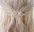 Fashion Metal Leaf Hair Clip Barrettes Hairpin Barrette Hair Claws Women Girls Trend Charm Moon Round Triangle AExp