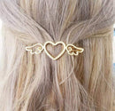 Fashion Metal Leaf Hair Clip Barrettes Hairpin Barrette Hair Claws Women Girls Trend Charm Moon Round Triangle AExp