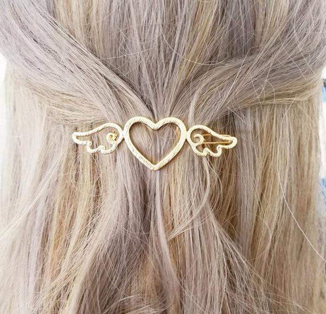 Fashion Metal Leaf Hair Clip Barrettes Hairpin Barrette Hair Claws Women Girls Trend Charm Moon Round Triangle AExp
