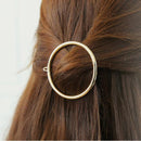 Fashion Metal Leaf Hair Clip Barrettes Hairpin Barrette Hair Claws Women Girls Trend Charm Moon Round Triangle AExp