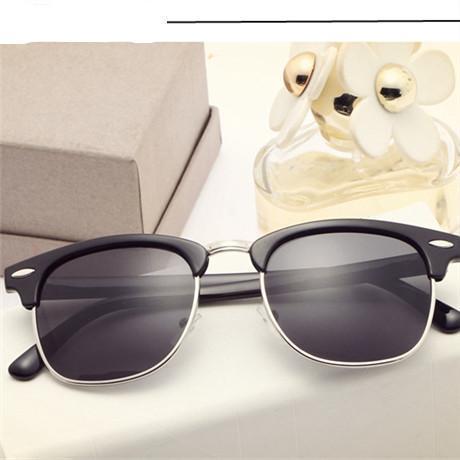 Fashion New Cat Eye Women Sunglasses With Vintage HD Lens Brand Designer Glasses Men Oculos de sol High Quality UV400-BLACK-JadeMoghul Inc.