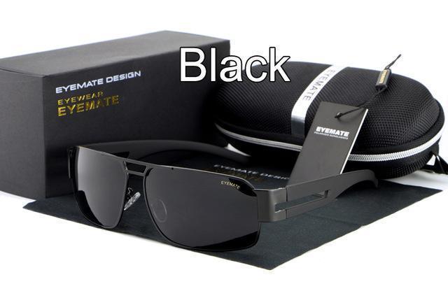 Fashion Polarized Driving Men Sunglasses UV400 Brand Design Rectangle Eyewear with High Quality Oculos Free Shipping-black-JadeMoghul Inc.