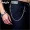 Fashion Punk Hip-hop Trendy Belt Waist Chain Male Pants Chain Hot Men Jeans Silver Metal Clothing Accessories Jewelry-silver short-JadeMoghul Inc.