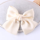 Fashion Ribbon Hairgrips Big Large Bow Hairpin For Women Girls Satin Trendy Ladies Hair Clip New Cute Barrette Hair Accessories AExp