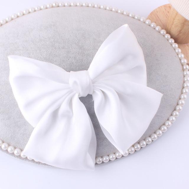 Fashion Ribbon Hairgrips Big Large Bow Hairpin For Women Girls Satin Trendy Ladies Hair Clip New Cute Barrette Hair Accessories JadeMoghul Inc. 