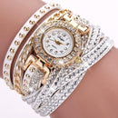 Fashion Round Dial Quartz Watch - Flower Wristwatch-001 White-JadeMoghul Inc.