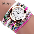 Fashion Round Dial Quartz Watch - Flower Wristwatch-Hot Pink-JadeMoghul Inc.
