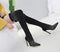 Fashion Runway Crystal Stretch Fabric Sock Boots Pointy Toe Over-the-Knee Heel Thigh High Pointed Toe Woman Boot-BLACK-4-JadeMoghul Inc.