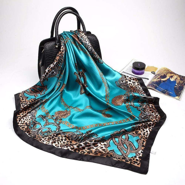 Fashion Scarves for Women Shawl Print Silk Satin Hijab Scarf Female Bandana 90*90cm Luxury Brand Square Shawls Scarfs For Ladies JadeMoghul Inc. 