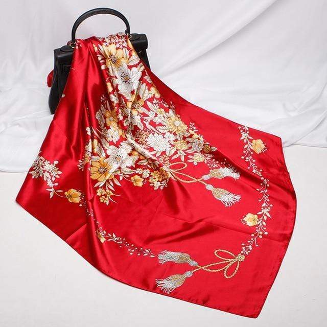 Fashion Scarves for Women Shawl Print Silk Satin Hijab Scarf Female Bandana 90*90cm Luxury Brand Square Shawls Scarfs For Ladies JadeMoghul Inc. 