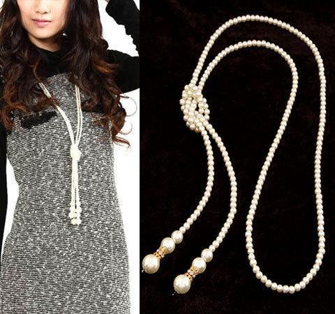 Fashion Simulated Pearl Jewelry Necklace for Women Choker Long Statement Necklace 2017 Colares Femininos Bijuterias Collar-gold-JadeMoghul Inc.