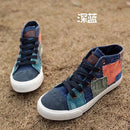 Fashion Sneakers High Top Women Casual Shoes Patchwork Ladies Canvas Shoes Female Trainers Canvas Espadrilles Sapato Feminino-blue-4.5-JadeMoghul Inc.