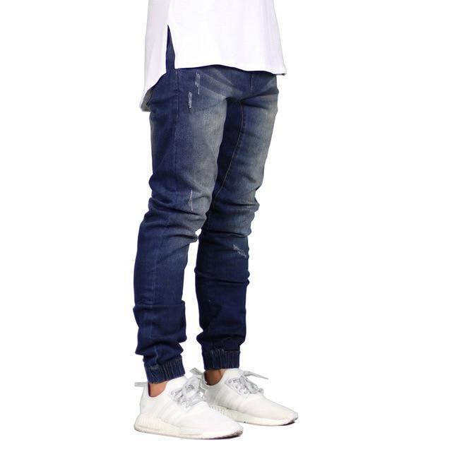 Fashion Stretch Men Jeans Denim Jogger Design Hip Hop Joggers For Men Y5036-Dark Blue-29-JadeMoghul Inc.
