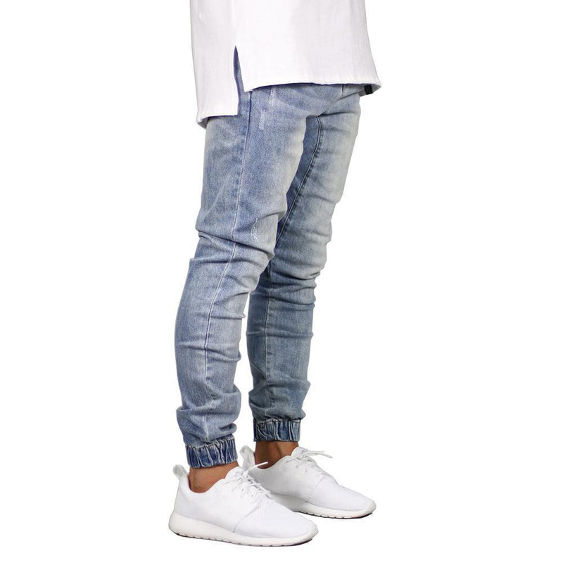 Fashion Stretch Men Jeans Denim Jogger Design Hip Hop Joggers For Men Y5036-Light Blue-29-JadeMoghul Inc.