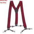 Fashion Suspenders leather 6clips Braces Male Vintage Casual Suspensorio Tirante Trousers Strap Father/Husband's Gift 3.5*120cm-Apricot-JadeMoghul Inc.