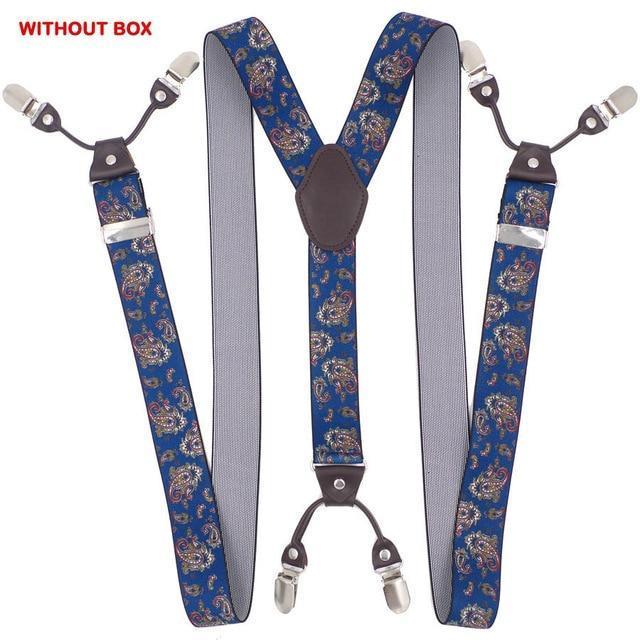 Fashion Suspenders leather 6clips Braces Male Vintage Casual Suspensorio Tirante Trousers Strap Father/Husband's Gift 3.5*120cm-Desert Camouflage-JadeMoghul Inc.