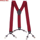 Fashion Suspenders leather 6clips Braces Male Vintage Casual Suspensorio Tirante Trousers Strap Father/Husband's Gift 3.5*120cm-Fluorescent Green-JadeMoghul Inc.