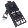 Fashion Suspenders leather 6clips Braces Male Vintage Casual Suspensorio Tirante Trousers Strap Father/Husband's Gift 3.5*120cm-Lavender-JadeMoghul Inc.