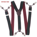 Fashion Suspenders leather 6clips Braces Male Vintage Casual Suspensorio Tirante Trousers Strap Father/Husband's Gift 3.5*120cm-Light Grey-JadeMoghul Inc.