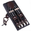 Fashion Suspenders leather 6clips Braces Male Vintage Casual Suspensorio Tirante Trousers Strap Father/Husband's Gift 3.5*120cm-Multi-JadeMoghul Inc.