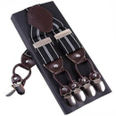 Fashion Suspenders leather 6clips Braces Male Vintage Casual Suspensorio Tirante Trousers Strap Father/Husband's Gift 3.5*120cm-Multi-JadeMoghul Inc.
