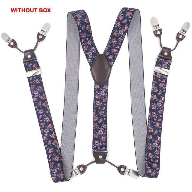 Fashion Suspenders leather 6clips Braces Male Vintage Casual Suspensorio Tirante Trousers Strap Father/Husband's Gift 3.5*120cm-Royal Blue-JadeMoghul Inc.