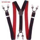 Fashion Suspenders leather 6clips Braces Male Vintage Casual Suspensorio Tirante Trousers Strap Father/Husband's Gift 3.5*120cm-Watermelon Red-JadeMoghul Inc.