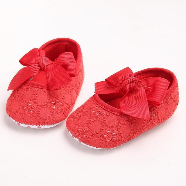 Fashion Sweet New Kids Newborn Baby Girl Bow Shoes Toddler Mary Jane First Walker Anti-sip Infant Shoes Bebe Kids Shoes Cotton-SH0370R-1-JadeMoghul Inc.