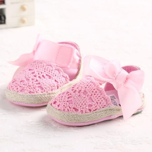 Fashion Sweet New Kids Newborn Baby Girl Bow Shoes Toddler Mary Jane First Walker Anti-sip Infant Shoes Bebe Kids Shoes Cotton-XH0458P-1-JadeMoghul Inc.