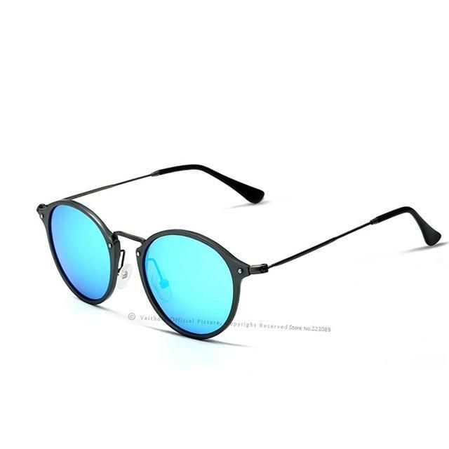 Fashion Unisex Sun Glasses Polarized Coating Mirror Driving Sunglasses Round Male Eyewear For Men/Women-Blue with box2-JadeMoghul Inc.