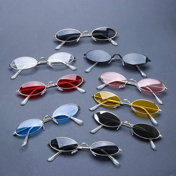 Fashion Vintage Shades Sun Glasses Elegant okulary Retro Small Oval Sunglasses for Men Women Eyeglasses gafas oculos AExp