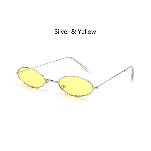 Fashion Vintage Shades Sun Glasses Elegant okulary Retro Small Oval Sunglasses for Men Women Eyeglasses gafas oculos AExp