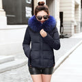 Fashion Warm Winter With Faux Fur Collar Hood-black 3-S-JadeMoghul Inc.