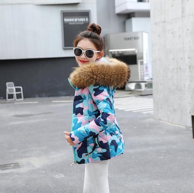Fashion Warm Winter With Faux Fur Collar Hood-Camo 1-S-JadeMoghul Inc.
