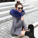 Fashion Warm Winter With Faux Fur Collar Hood-gray 3-S-JadeMoghul Inc.