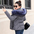Fashion Warm Winter With Faux Fur Collar Hood-gray-S-JadeMoghul Inc.