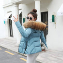Fashion Warm Winter With Faux Fur Collar Hood-Light blue 1-S-JadeMoghul Inc.